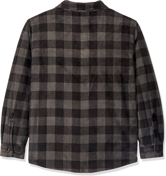 Mens Plaid Shirts for Men - Heavyweight Buffalo Plaid Fleece Shirt - Soft